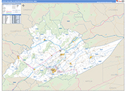 State College Metro Area Wall Map Basic Style